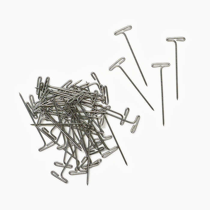 100Pcs Stainless Steel T-pins 38mm Fabric Marking T Pins for DIY