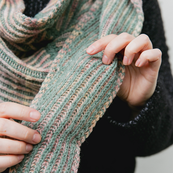 Vice Versa Brioche Shawl Class