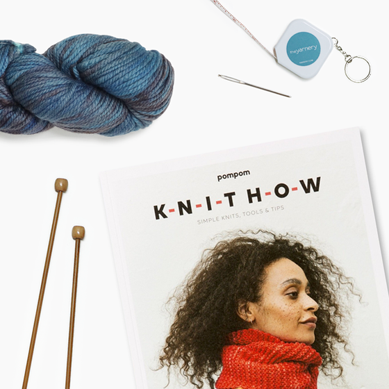 Learn To Knit Kit Yarn Knitting Needles Tapestry Needle & Book Included