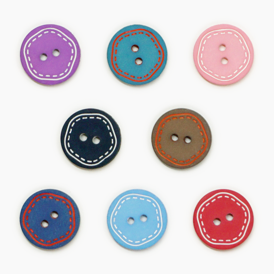 Buttons with Stitch Pattern