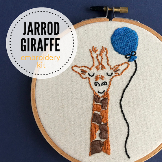 Giraffe Embroidery Kit for Beginners - Hand Embroidery at Weekend Kits