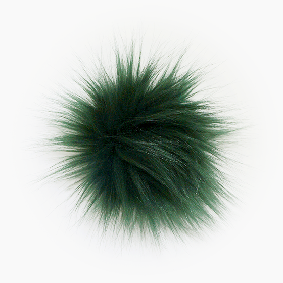 Loren Faux Fur Pom Pom, Phosphor Green - Hobiumyarns