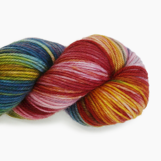 Sustainawool DK, local wool from midwestern sheep, dyed in the