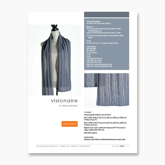 Visionaire Scarf Pattern